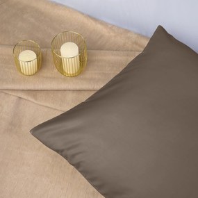 SATÉNOVÉ OBLIEČKY SATINLOVE CLASSIC 140X200 CM, 1KS 70X80 CM TMAVOHNEDÉ