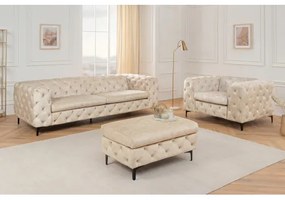 Sedacia súprava 42641 235cm Modern Barock Zamat Champagner  - Komfort-nábytok