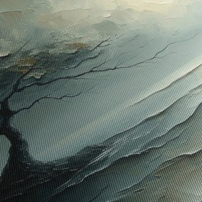 Obraz - Olejomaľba stromu s oceánom (70x50 cm)