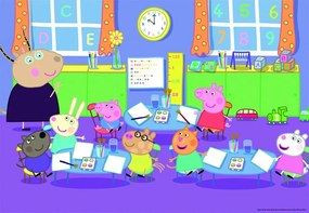 RAVENSBURGER Prasátko Peppa ve škole 2x24 dielov