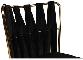 Sada jedálenských stoličiek Kusakli Black andGold, 2 ks, 2 ks