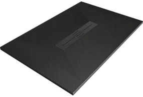 Mexen Toro, SMC obdĺžniková sprchová vanička 140 x 90 cm, čierna, čierna krytka, 43709014-B