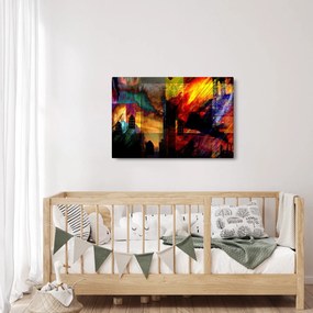 Obraz - Farebná abstrakcia mesta (90x60 cm)