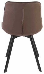 Jedálenská stolička Albons Velvet, hnedá