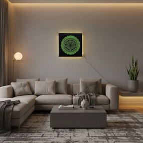 LED drevený obraz Mandala – svetelný obraz | SENTOP LED0251