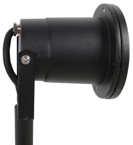 Bodové svetlo na kolík čierne nastaviteľné IP44 vrátane kábla a zástrčky - Basic