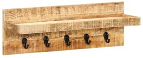 vidaXL Nástenný vešiak na kabáty 60x15x20 cm surový teakový masív-