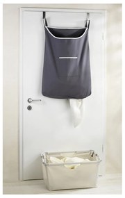 Sivý závesný kôš na bielizeň Wenko Door Laundry, 65 l
