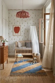 Tapeta zajačiky so srdiečkami a ornamentom 280x50