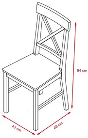 Jedálenský set 4x stolička + stôl Catini KAMPALI - Biela