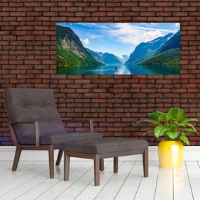 Obraz - Jazero Lovatnet (120x50 cm)