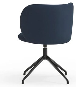 Tmavomodré čalúnené jedálenské kreslo Mogi – Teulat