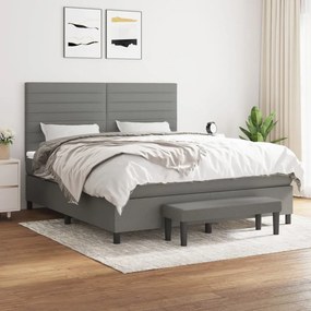 Boxspring posteľ s matracom tmavosivá 180x200 cm látka 3136694