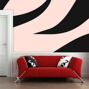 Sablio Tapeta Ružový vzor zebry - 125x75 cm