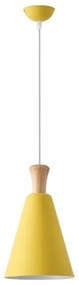 Luster na lanku 1xE27/15W/230V žltá pr. 20 cm
