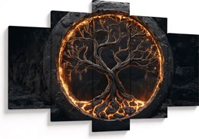 Obraz – Strom života v láve I. (150x105 cm)