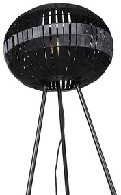 Moderná stojaca lampa trojnožka čierna - Zoë