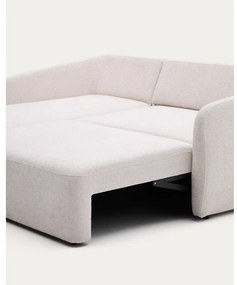 Krémová ženilková rozkladacia rohová pohovka (ľavý roh/s leňoškou) Laira – Kave Home