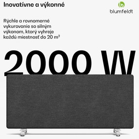 Blumfeldt ThermaTouch konvektor, 2 000 W, elegantný dizajn, dotykové ovládanie, do 20 m²