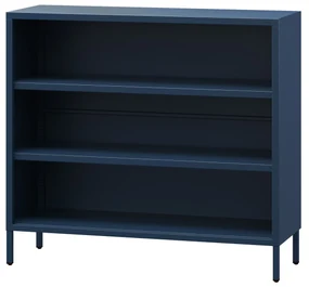 Nízky policový regál LUCA, 1000 x 900 x 350 mm, Modern: tmavomodrá farba