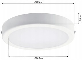 LED okrúhle vstavané svietidlo Philips - 12W 1200lm 4000K - biela lampa