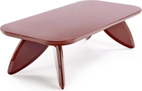 Obdĺžnikový konferenčný stolík Lumis 120 cm - burgund