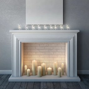 DecoKing Vianočná svetelná reťaz Soby teplá biela, 10 LED