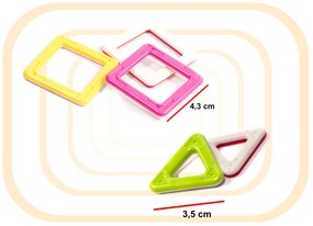 KIK Magnetické tehličky MAGICAL MAGNET MINI 38ks 3+ v2
