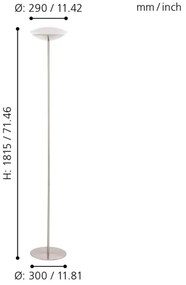 Eglo 33325 - LED RGBW stmievateľná stojacia lampa FRATTINA-C LED/18W/230V matný chróm