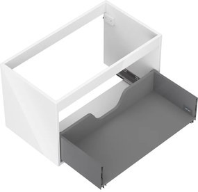 Mexen Box-A, závesná skrinka 80 cm, 1 zásuvka, biela lesklá, 91AX0-0800-470-1-00