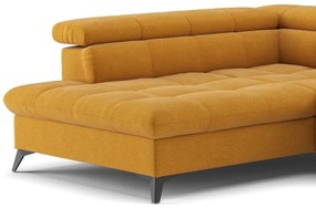 Rozkladacia rohová sedačka do L MARANO ľavá oranžová