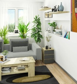 Komoda CL3 40 cm dub artisan/grafitově šedá