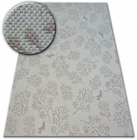 Koberec SIZAL FLAT 48774/526 Lístky vtákov krém ružový