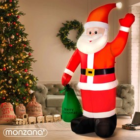 Nafukovací Dedo Mráz osvetlený 180 cm