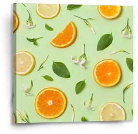 Sablio Obraz Citrus a kvet - 50x50 cm