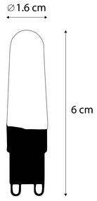 Sada 5 ks G9 LED žiarovka 2,5W 240lm 2300K
