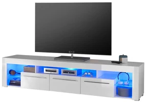 TV stolík/skrinka Torneros 02 (biela + lesk biely). Vlastná spoľahlivá doprava až k Vám domov. 1101302