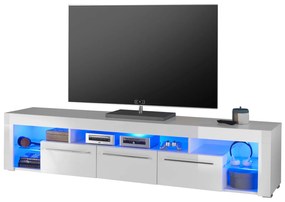 TV stolík/skrinka Torneros 02 (biela + lesk biely). Vlastná spoľahlivá doprava až k Vám domov. 1101302
