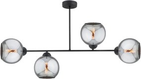 Brilagi - Prisadený luster DIOR 4xE27/60W/230V čierna/dymovošedá