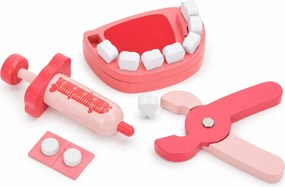 Drevený lekársky set ECOTOYS – lekárska taška, 26 dielov, hračka pre deti 3+