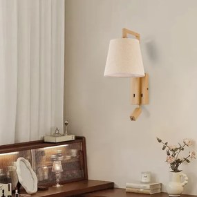 Brilagi - LED Nástenná lampa RAYA 1xE14/40W/230V + LED/3W ľan/béžová