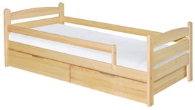 Drevená detská posteľ so zásuvkami Mauricius 90x200