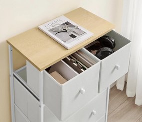 Komoda so zásuvkovými boxmi HALLY 53x93 cm, dub/biela