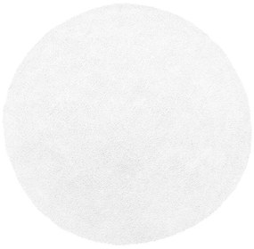 Okrúhly koberec ⌀ 140 cm biely DEMRE Beliani