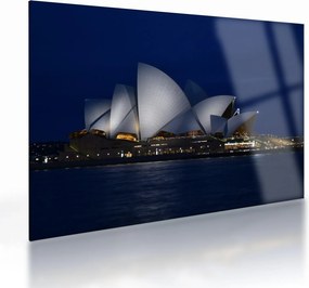Sklenený obraz nočného Sydney (70x50 cm)