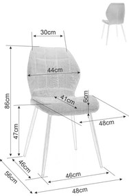 Sametová jídelní židle Jake zelená