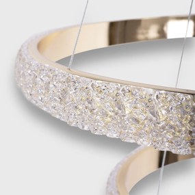 Toolight Toolight, LED závesné osvetlenie 63cm, 80W, G045-2CP, zlatá, OSW-06313