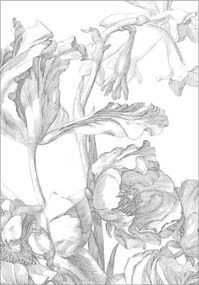 Vliesová tapeta Engraved Flowers