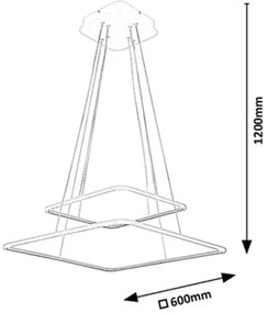 Rabalux 2546 - LED Luster DONATELLA LED/65W/230V biela