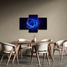 Obraz modrého abstraktného klbka (90x60 cm)